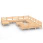 Preview: 13-tlg. Garten-Lounge-Set Massivholz Kiefer