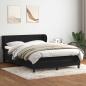 Preview: Boxspringbett mit Matratze Schwarz 140x210 cm Samt