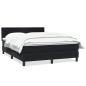Preview: Boxspringbett mit Matratze Schwarz 140x210 cm Samt