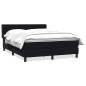 Preview: Boxspringbett mit Matratze Schwarz 140x210 cm Samt