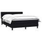 Preview: Boxspringbett mit Matratze Schwarz 140x210 cm Samt