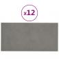 Preview: Wandpaneele 12 Stk. Hellgrau 30x15 cm Samt 0,54 m²