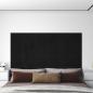 Preview: ARDEBO.de - Wandpaneele 12 Stk. Schwarz 30x15 cm Samt 0,54 m²