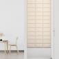 Preview: Wandpaneele 12 Stk. Creme 30x15 cm Samt 0,54 m²