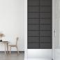 Preview: Wandpaneele 12 Stk. Grau 60x30 cm Kunstleder 2,16 m²