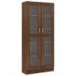 Preview: Vitrinenschrank Braun Eichen-Optik 82,5x30,5x185,5 cm