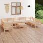 Preview: ARDEBO.de - 10-tlg. Garten-Lounge-Set Massivholz Kiefer