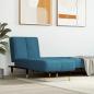 Preview: ARDEBO.de - Chaiselongue Blau Samt