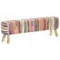 Preview: ARDEBO.de - Bank 160 cm Mehrfarbig Chindi-Stoff