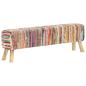 Preview: Bank 160 cm Mehrfarbig Chindi-Stoff