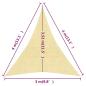 Preview: Sonnensegel 160 g/m² Beige 3x4x4 m HDPE