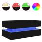 Preview: Couchtisch mit LED-Leuchten Schwarz Eichen-Optik 90x50x40 cm