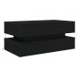 Preview: Couchtisch mit LED-Leuchten Schwarz Eichen-Optik 90x50x40 cm