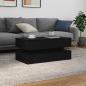 Preview: Couchtisch mit LED-Leuchten Schwarz Eichen-Optik 90x50x40 cm