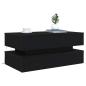 Preview: Couchtisch mit LED-Leuchten Schwarz Eichen-Optik 90x50x40 cm