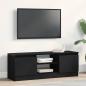 Preview: ARDEBO.de - TV-Schrank Schwarz Eichen-Optik 102x30x36 cm Holzwerkstoff
