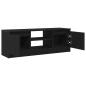 Preview: TV-Schrank Schwarz Eichen-Optik 102x30x36 cm Holzwerkstoff