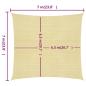 Preview: Sonnensegel 160 g/m² Beige 7x7 m HDPE
