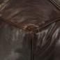 Preview: Pouf Dunkelbraun 60 x 60 x 30 cm Echtes Ziegenleder