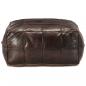 Preview: Pouf Dunkelbraun 60 x 60 x 30 cm Echtes Ziegenleder