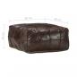 Preview: Pouf Dunkelbraun 60 x 60 x 30 cm Echtes Ziegenleder
