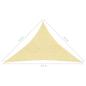 Preview: Sonnensegel 160 g/m² Beige 2,5x2,5x3,5 m HDPE