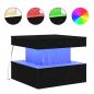Preview: Couchtisch mit LED-Leuchten Schwarz Eichen-Optik 50x50x40 cm