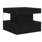 Preview: Couchtisch mit LED-Leuchten Schwarz Eichen-Optik 50x50x40 cm