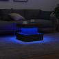 Preview: Couchtisch mit LED-Leuchten Schwarz Eichen-Optik 50x50x40 cm