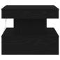 Preview: Couchtisch mit LED-Leuchten Schwarz Eichen-Optik 50x50x40 cm