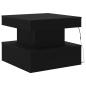 Preview: Couchtisch mit LED-Leuchten Schwarz Eichen-Optik 50x50x40 cm