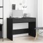 Preview: ARDEBO.de - Schreibtisch Schwarz Eichen-Optik 101x50x76,5 cm Holzwerkstoff