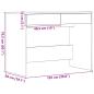 Preview: Schreibtisch Schwarz Eichen-Optik 101x50x76,5 cm Holzwerkstoff