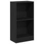 Preview: Bücherregal Schwarz Eichen-Optik 40x24x76 cm Holzwerkstoff