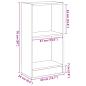 Preview: Bücherregal Schwarz Eichen-Optik 40x24x76 cm Holzwerkstoff