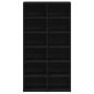 Preview: Schuhregal Schwarz Eichen-Optik 54x34x100,5 cm Holzwerkstoff
