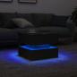 Preview: Couchtisch mit LED-Leuchten Schwarz Eichen-Optik 50x50x40 cm