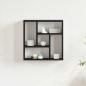 Preview: Wandregal Schwarz Eichen-Optik 45x16x45 cm Holzwerkstoff