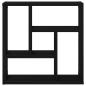 Preview: Wandregal Schwarz Eichen-Optik 45x16x45 cm Holzwerkstoff