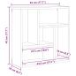 Preview: Wandregal Schwarz Eichen-Optik 45x16x45 cm Holzwerkstoff