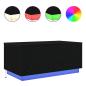 Preview: Couchtisch mit LED-Leuchten Schwarz Eichen-Optik 90x50x40 cm