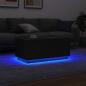 Preview: Couchtisch mit LED-Leuchten Schwarz Eichen-Optik 90x50x40 cm