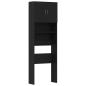 Preview: Waschmaschinenschrank Schwarz Eichen-Optik 64x24x190 cm