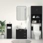 Preview: Waschbeckenunterschrank Schwarz Eichen-Optik 63x30x54 cm