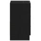 Preview: Waschbeckenunterschrank Schwarz Eichen-Optik 63x30x54 cm