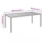 Preview: Gartentisch mit Holzplatte Schwarz 190x90x75 cm Poly Rattan