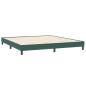 Preview: ARDEBO.de - Boxspringbett mit Matratze Dunkelgrün 180x220 cm Samt