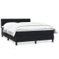 Preview: Boxspringbett mit Matratze Schwarz 160x220 cm Samt