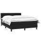 Preview: Boxspringbett mit Matratze Schwarz 160x220 cm Samt