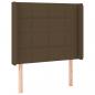 Preview: LED Kopfteil Dunkelbraun 83x16x118/128 cm Stoff